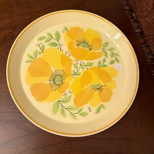 Mikasa Colormates Hilo C4302 10 7/8” Dinner Plate Stoneware Yellow Floral - #3